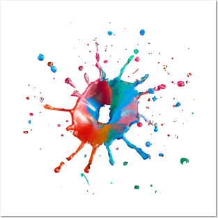 Paint explosion splash design Posters and Art